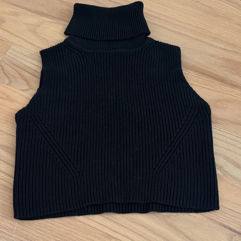 French Connection Black Knit Sleeveless Top